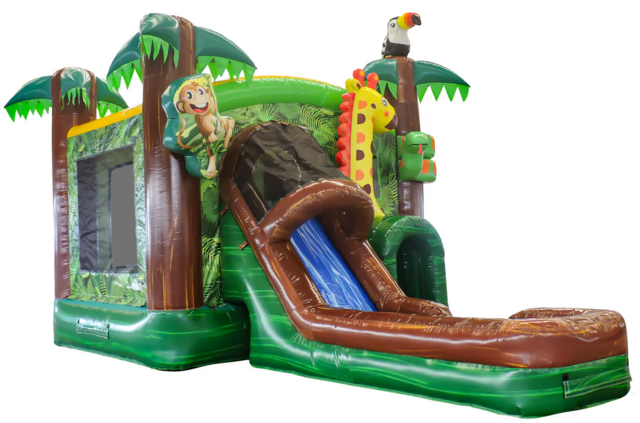 Jungle Wet Combo Bounce House