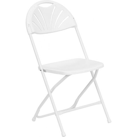 White Fan Folding Chair Rental
