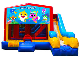 7-in-1 Baby Shark Combo Bounce House