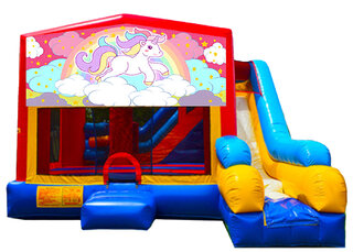 7-in-1 Baby Unicorn Combo Bounce House