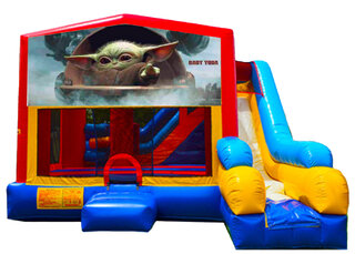 7-in-1 Baby Yoda Combo Bounce House