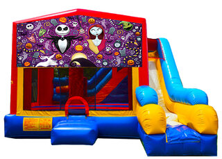 7-in-1 Jack and Sally Combo Bounce House