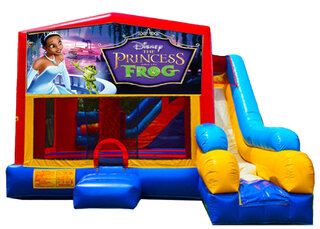 7-in-1 Princess and The Frog Combo Bounce House