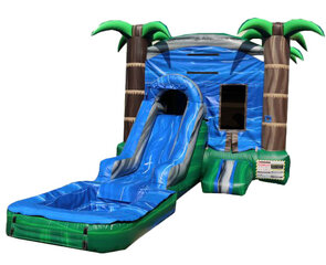 Blue Crush Wet Combo Bounce House