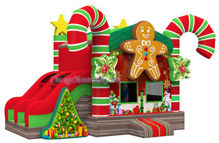 Candy Cane Cottage Bounce House Combo