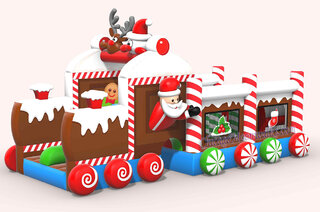 Candy Cane Train Kiddie Obstacle