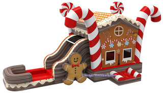 Chocolate Gingerbread Bounce House Combo