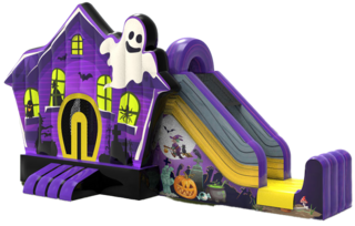 Halloween Ghost Manor Bounce House Combo