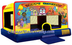 Indoor/Outdoor Happy Birthday Moonwalk Indoor/Outdoor Happy Birthday Moonwalk