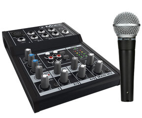 Dynamic Vocal Microphone and Mackie Mixer Package