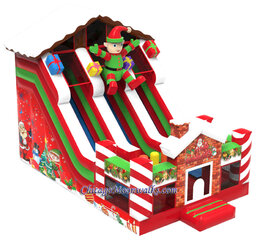North Pole Express Double Lane Inflatable Slide