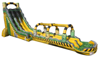 Toxic Falls Dual Waterslide with Pool and Slip n Slide