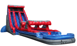 Wave Runner Dual Waterslide with Pool and Slip n Slide