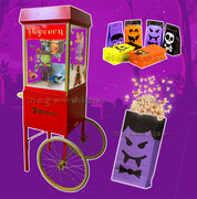 Halloween Popcorn Machine 8 oz with cart 