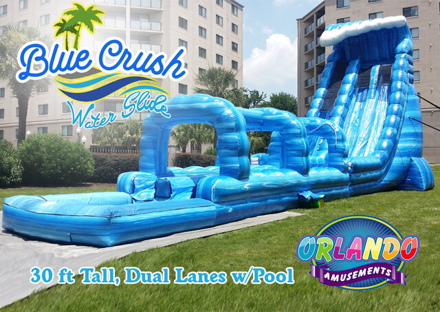 Riptide Dual Lane Water Slide - 30 Feet Tall w/Slip n Slide Extension & GIANT POOL!