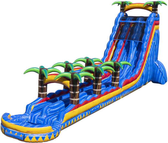 Tropical Inferno Dual Lane Water Slide - 30 Feet Tall w/Slip n Slide Extension & GIANT POOL!