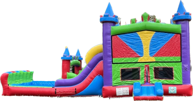 Inflatable bounce house with slide by Orlando Amusements
