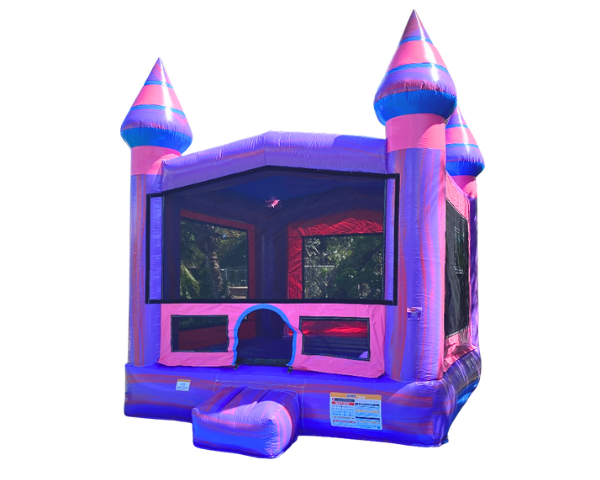 Purple inflatable castle by Orlando Amusements