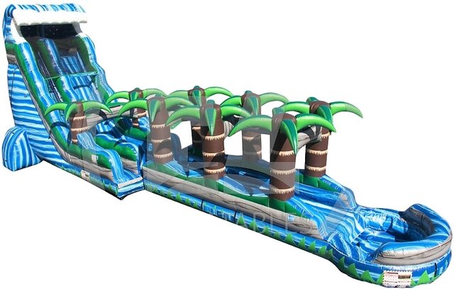Blue Crush Tsunami Water Slide w/Slip n Slide - 24 feet tall, 60 feet long w/Giant Pool