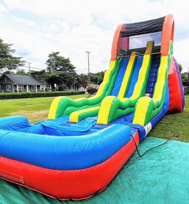 Colorful water slide