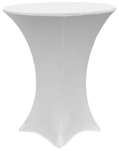 Cocktail Table Linen - White Spandex