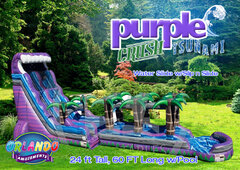 Purple Crush Tsunami Water Slide w/Slip n Slide - 24 feet tall, 60 feet long w/Giant Pool