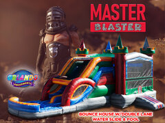 Master Blaster Combo w/Double Lane Water Slide w/Pool
