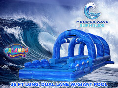 Monster Wave Slip n Slide - Double Lanes w/Giant Pool