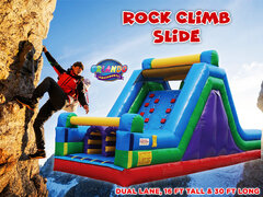Dual Lane Rock Climb Slide - 18ft Tall 30ft Long