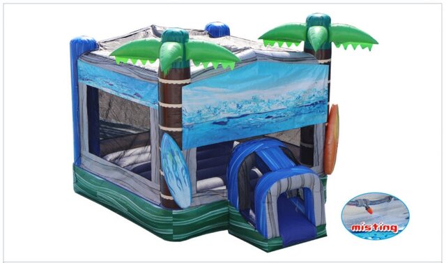 Tropical Misting Bounce House