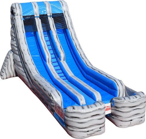 18' Double Lane Big Splash Stone Water Slide