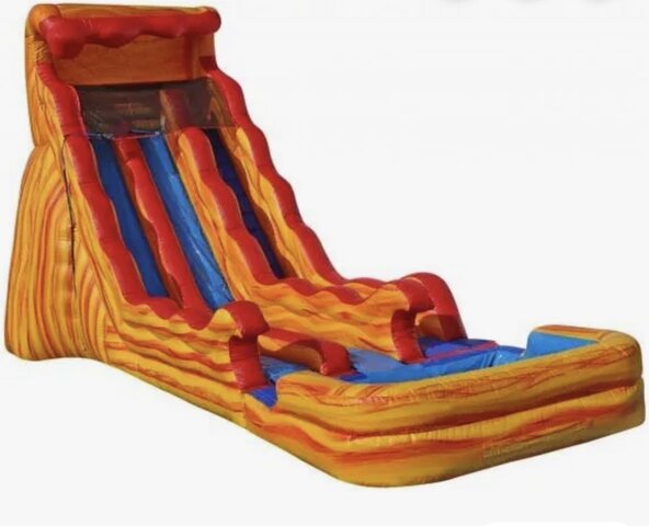 20' Flammin Wave Double Lane Water Slide