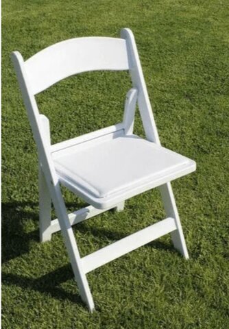 White Resin Padded Chairs