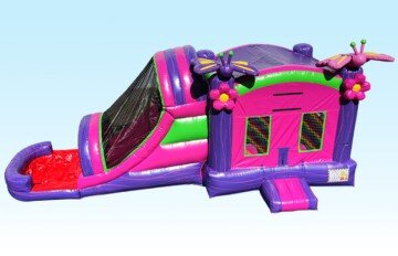 27 Foot Butterfly Bounce House and Slide