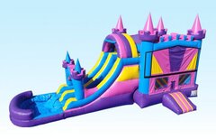 Purple Paradise Bounce House and Water Silde