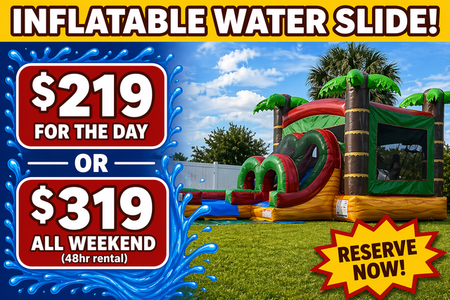 DRY/WET TROPIC CRUISER Water Slide Bounce House Combo
