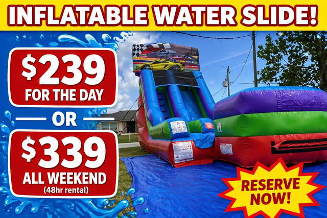 15ft Race Car Water Slide 