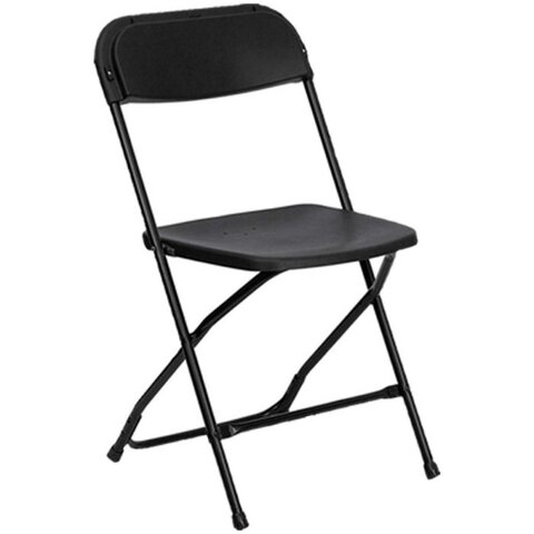  Black Plastic Poly Folding Chairs Pick Up Only!