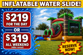 DRY/WET TROPIC CRUISER Water Slide Bounce House Combo
