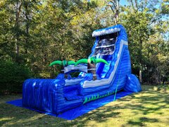 22 Ft Blue Tropical Single Dry Slide (DRY USE ONLY)