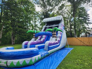18 FT Tropical Double Lane Water Slide 