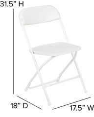 White Folding Chairs. 