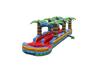 Double Lane Fireblast Slip And Slide