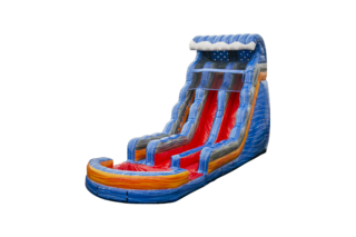 22 Ft Double Lane Fireblast Water Slide