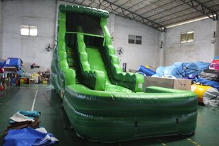 Green water slide