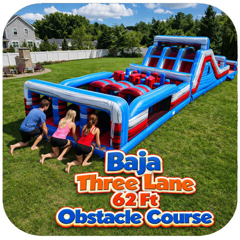 Baja 3 Lane 62 Ft Obstacle Course