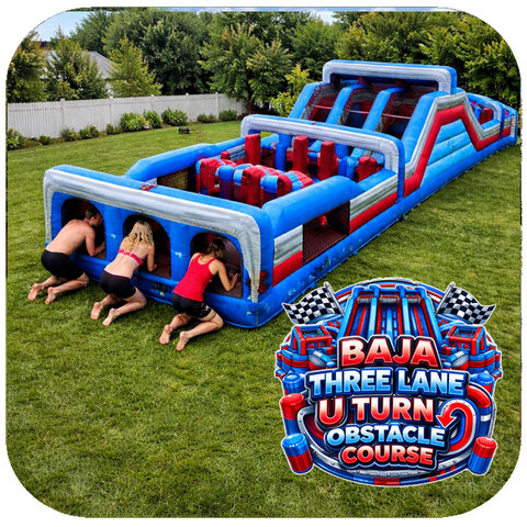 Baja 3 Lane 62 Ft Obstacle Course