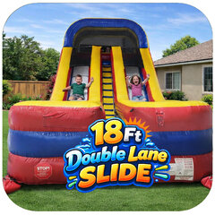 Inflatable 18 Ft Double Slide