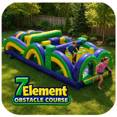 Inflatable 30 Foot 7 Element Obstacle Course