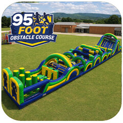Inflatable 95 Foot Obstacle Course